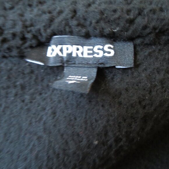 Express Fleece Jacket Women’s Black Full Zip Sherpa, Size=S/P - Picture 3 of 3